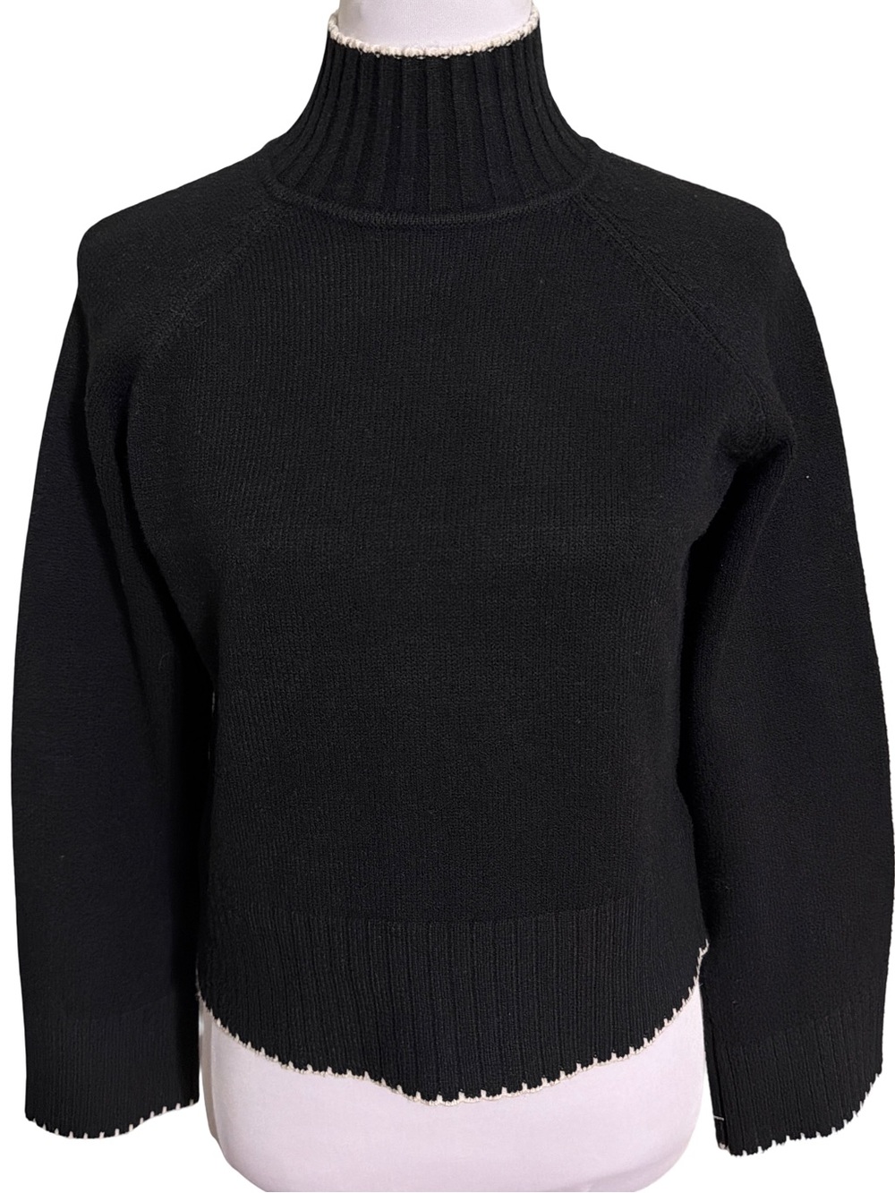 Truth Black Ribbed Turtleneck Sweater